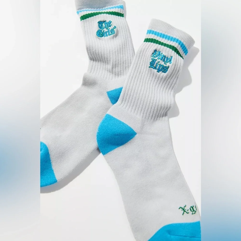 New🌟X-girl Old English Logo Crew Sock